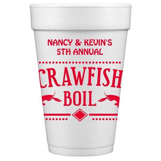Crawfish Boil Styrofoam Cups